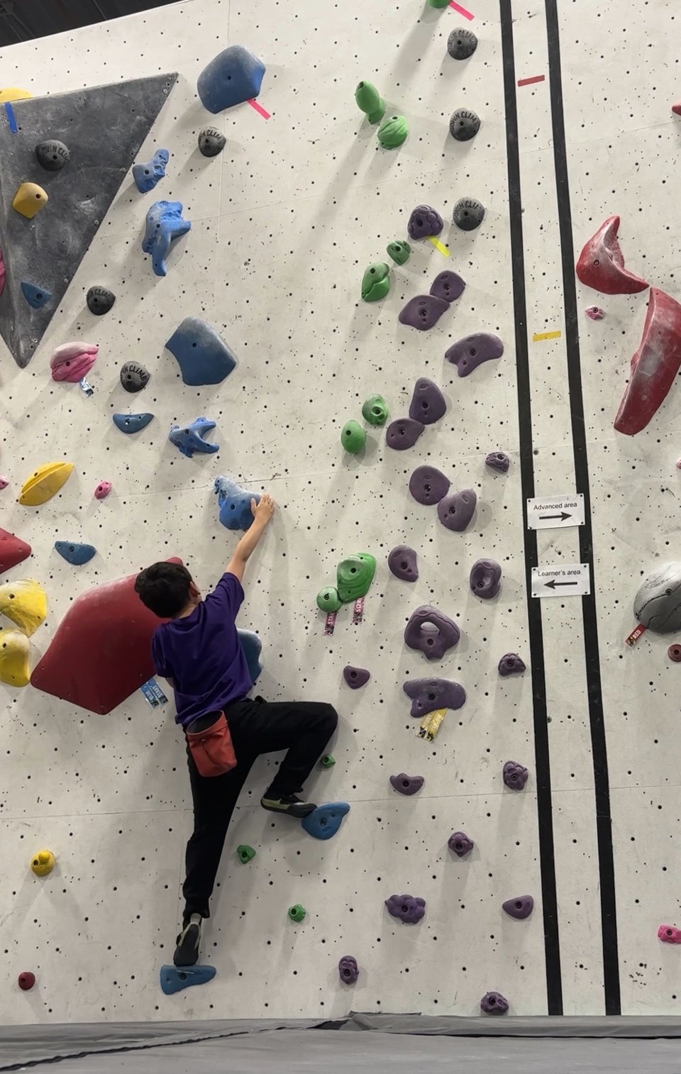 Example climber on the wall